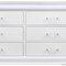 Global Furniture Usa Traditional Glam Crisp White W/ LED Charlie White Dresser With Led 734 - alternate 5